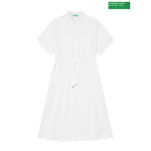 베네통 Punching embroidery dress 3S_46AZDV04H
