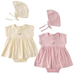 M밍크뮤D 25SS 쁘띠하트SET바디슈트 2종 택1 모자보넷세트 (3517067605 04)