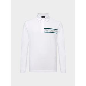 [와이드앵글] WMP25252W2  CO 스웨터 배색 포인트 폴로 티셔츠 M (White)