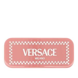 베르사체 크리스탈 PVC 헤어 클립 1019100 1A13775 2PX90 STRAW