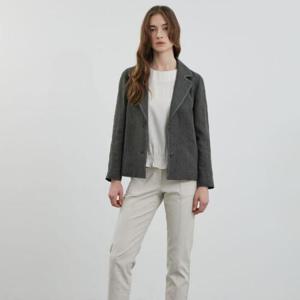 올리비아로렌 MG01 투버튼 린넨자켓 VOCFU4M4111