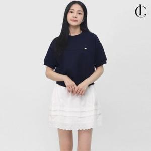 엘케이트 여자 맨투맨 캐주얼 반팔티 크롭 티셔츠 LID006