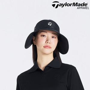 [테일러메이드] 여성용 라운딩 골프 모자 리본 탈부착 넓은챙 바이저 TWHVO6625 블랙(100) 골프 필드 모자
