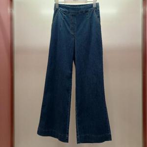 Latium HC06 데님 국내생산  최강스판 얇은 허리반밴딩 통와이드 여름연청 바지팬츠 T2523pt14B