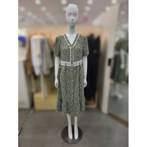 [플라스틱아일랜드]앞오픈 레이스배색 원피스 PR2WO065