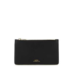 A.P.C. 블랙 가죽 윌로우 카드 홀더 PXAWVF63276 LZZ