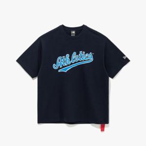 M 뉴에라반팔티 CQK 14679807 MLB 쿠퍼스타운 오클랜드 애슬레틱스 월드 시리즈 티셔츠 이브닝 블루