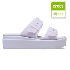 [크록스본사] 210980-5BR 브루클린 버클 프로스티드 로우 웨지