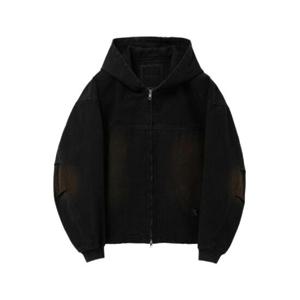 우영미 데님 후드 집업 블랙   25SS W251JP25986B