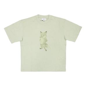 메종키츠네 레이디 폭스 반팔 티셔츠 로렐 그린 OW00119KJ0008 0171