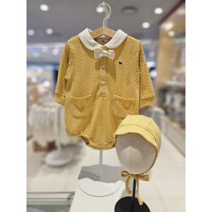 블루독베이비[hu] 25.FW YE)블루독코지바디수트B 45A13-604-09 우주복 바디수트 보넷세트 외출슈트 선물