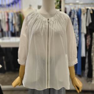 [밸리걸]노카라 바스락 7부소매 집업 캐주얼 자켓 242060