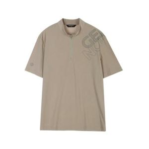 그린조이 HC12 남성 로고 포인트 반지퍼  반팔 티셔츠 GS25KL52M(베이지)