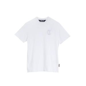 저스트까발리 반팔 티셔츠 78OAHT13 CJ518 003 white BIANCO