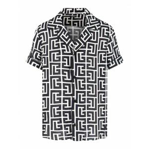 [BALMAIN] 라프리마 남성 셔츠 비스코스 FH1HN011VD01GFE 블랙 /8