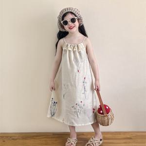 [베이비맥스] 실키 플라워 스트랩 원피스 R14546