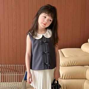 [베이비맥스] 리본 배색 카라 블라우스 R14616