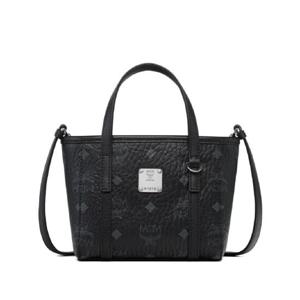 엠씨엠 mini Toni top zip tote bag MWPFSMT03BK