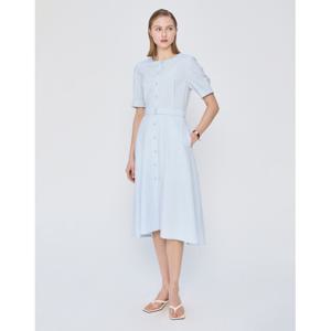 헤지스 여성 25SS 시즌오프CITY ESSENTIAL 봄 벨티드 원피스 라이트블루 HSDR5BP65B1