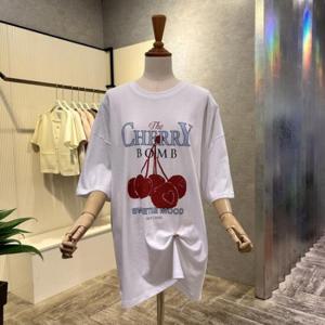 [ab.f.z]AOZ3ZK34H_체리 레터링 박시 롱 티셔츠