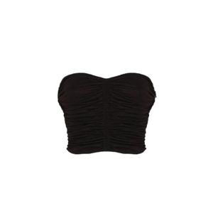 Saint Laurent 주름 장식 스트랩리스 크롭 탑 729769Y5F63 2481 TP944888798