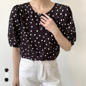 KARRA 셔링퍼프밴딩블라우스_A5M0959