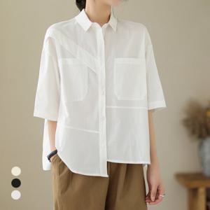 KARRA (77까지)사선플랩배색포켓셔츠_A5M0953