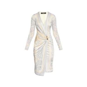 Versace La Coupe Des Dieux 프린트 긴팔 드레스 10180611A13871 5E450 TP944840382