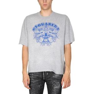 Dsquared2 로고 프린트 크루넥 티셔츠 S74GD1014S22146 857M TP944876469