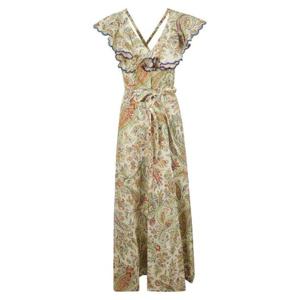Etro 페이즐리 프린트 러플 디테일 맥시 드레스 WRHA002399SA577 X0800 TP944844758