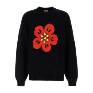 25 SS 겐조 flower embroidered cotton sweater FF65PU7443LA TP439533064