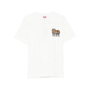 25 SS 겐조 해피 타이거 코튼 티셔츠 FF65TS1524SI TP439527003