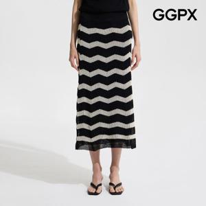 GGPX  지그재그 펀칭 니트 스커트 (GP6SK019F)