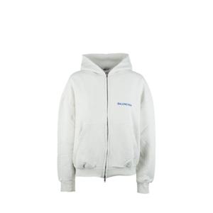 발렌시아가 후드 티셔츠 803264TSVP1 8016 DIRTY WHITE SPORT BL