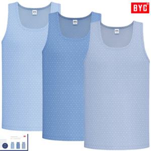 BYC심플한마름모패턴과도트패턴민소매런닝3매입MCF2258