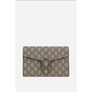 GUCCI portafogli con catena Dionysus in tessuto GG Supreme 401231KHNSN8642