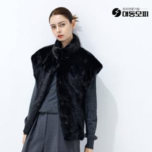 [역시즌선공개한정특가]대동모피 25FW 휘메일 풀스킨 밍크 베스트 (블랙)