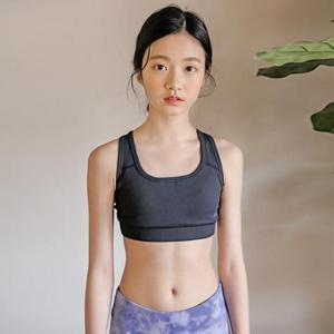 [요가피기](YP60221)스포츠 브라탑_블랙/키즈 어린이 운동 필라테스 요가복