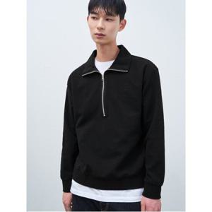 [빈폴멘] 소프트테리 하프집업 하이넥 티셔츠 블랙 BC4241C235