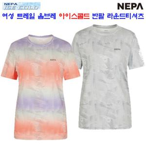 [네파][티셔츠 아이스콜드](7J45322)_여성 트레일 옴브레 아이스콜드 반팔 라운드티셔츠