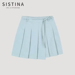[SISTINA] 인기 벨티드 플리츠 미니 스커트_AWWSKO21020_LL