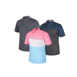 [마운틴가이드]여름 등산복 단체 골프 국내산 스판 반팔 티셔츠 GFM-T2302-241-1
