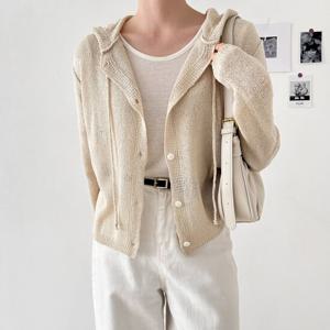 샵앤) 국산 여성 긴팔 후드 니트 가디건 21DS-WCD-3225-블랙