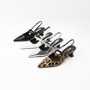 [신난다슈] 여성 슬링백힐 5cm 4종 스틸레토 슬링백 구두 펌프스 힐 미들힐 버클 EF243075