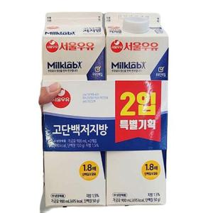 서울 고단백 저지방 우유 기획 900ML X 2입 X 2개