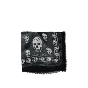 알렉산더맥퀸 남성 블랙 Skull Trompe loeil 스카프 7924394418Q1077