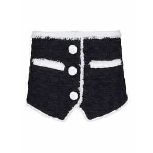 [BALMAIN] 여성 니 Length 미디 트위드 미니 스커트 AF1LA050XC09EAB 블랙 /8