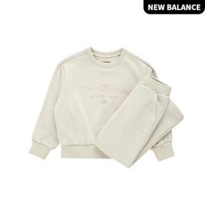 뉴발란스키즈 여아 크롭 기모 상하의세트 NK9YD4830G-36