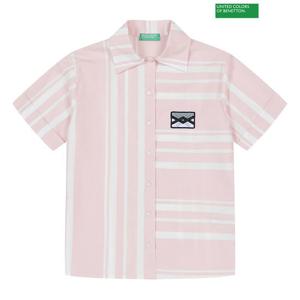 [베네통] Wappen stripe shirt 3S_5ULPDQ044