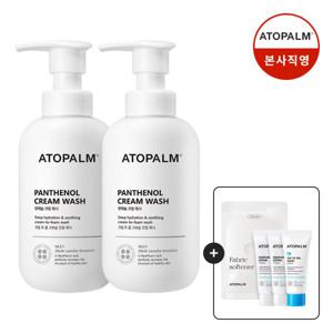 [아토팜]판테놀크림워시 300mlX2 +(로션20ml*2+워시20ml+유연제20ml 6/30~7/6)